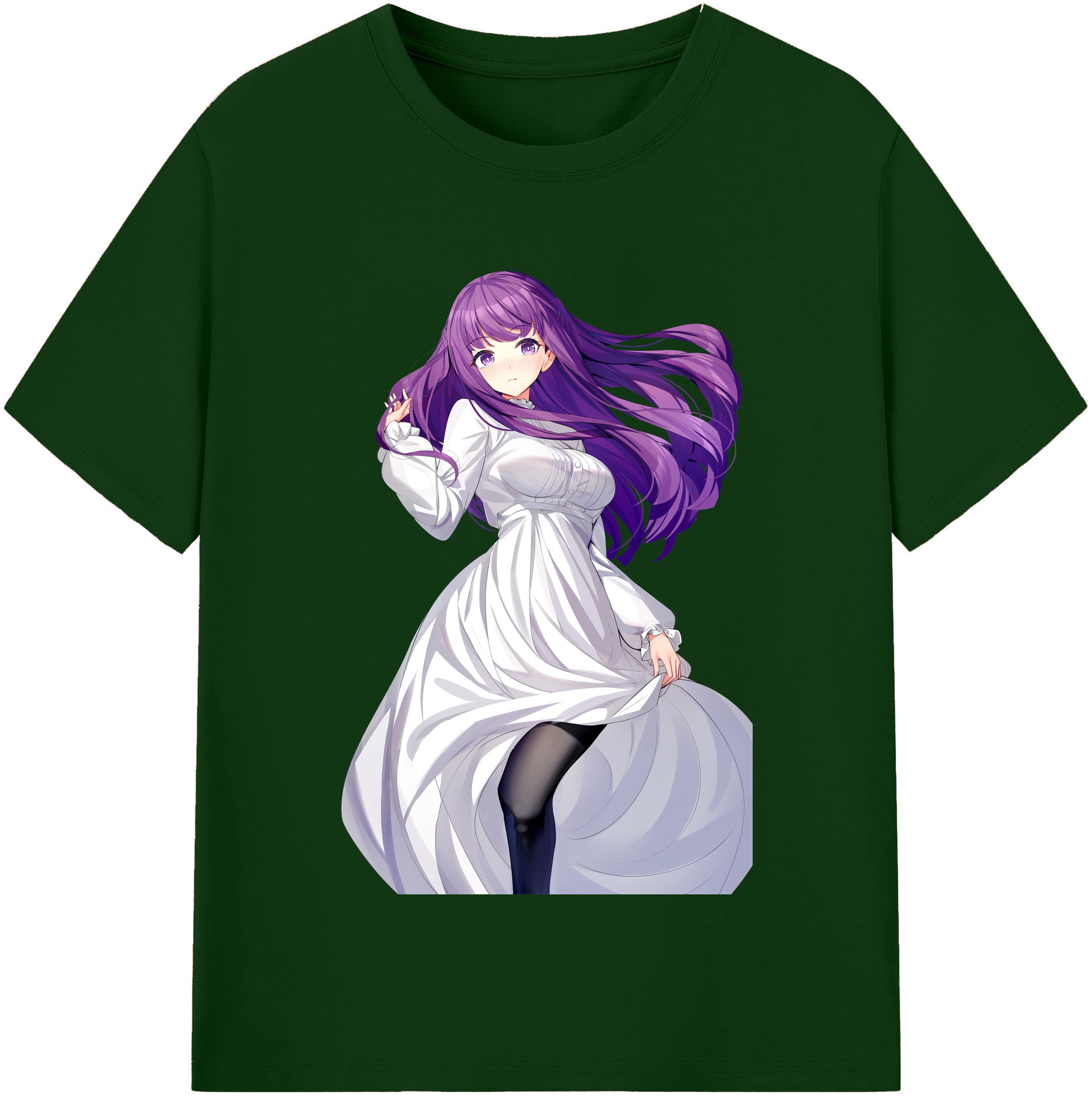 （画像用） 葬送のフリーレン Frieren 綿100％半袖Tシャツ（フロントプリント）
